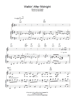 page one of Walkin' After Midnight (Piano, Vocal & Guitar Chords)