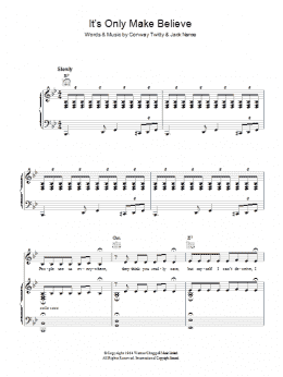 page one of It's Only Make Believe (Piano, Vocal & Guitar Chords)