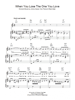 page one of When You Lose The One You Love (Piano, Vocal & Guitar Chords)