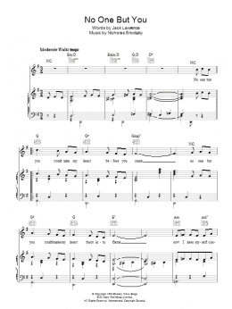 page one of No One But You (Piano, Vocal & Guitar Chords)