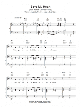 page one of Says My Heart (Piano, Vocal & Guitar Chords)