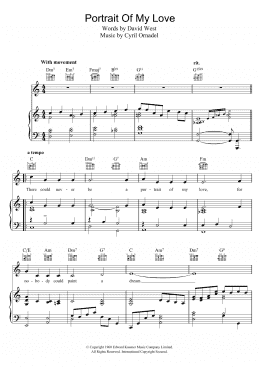 page one of Portrait Of My Love (Piano, Vocal & Guitar Chords)