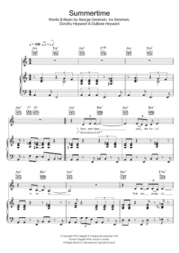 page one of Summertime (from Porgy And Bess) (Piano, Vocal & Guitar Chords)