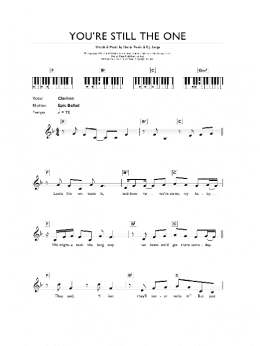 page one of You're Still The One (Piano Chords/Lyrics)