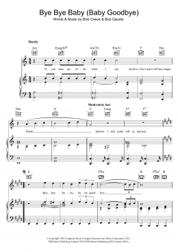 page one of Bye Bye Baby (Baby Goodbye) (Piano, Vocal & Guitar Chords)