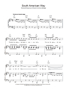 page one of South American Way (Piano, Vocal & Guitar Chords)
