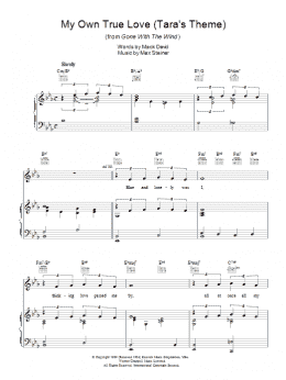 page one of My Own True Love (Tara's Theme) (from Gone With The Wind) (Piano, Vocal & Guitar Chords (Right-Hand Melody))
