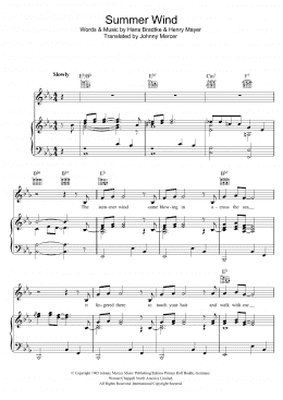 page one of Summer Wind (Piano, Vocal & Guitar Chords)