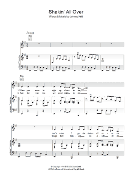 page one of Shakin' All Over (Piano, Vocal & Guitar Chords)