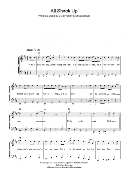 page one of All Shook Up (Easy Piano)
