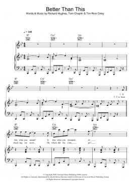 page one of Better Than This (Piano, Vocal & Guitar Chords)