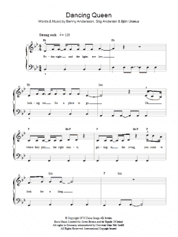 page one of Dancing Queen (Easy Piano)