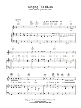 page one of Singing The Blues (Piano, Vocal & Guitar Chords)