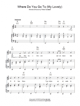 page one of Where Do You Go To (My Lovely) (Piano, Vocal & Guitar Chords)