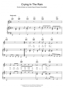 page one of Crying In The Rain (Piano, Vocal & Guitar Chords)