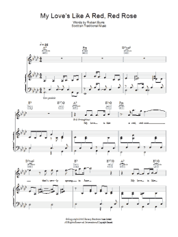 page one of My Love Is Like A Red, Red Rose (Piano, Vocal & Guitar Chords)