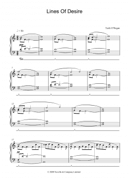 page one of Lines Of Desire (Piano Solo)