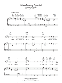 page one of Nine-Twenty Special (Piano, Vocal & Guitar Chords)