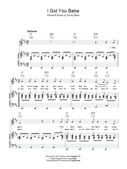 page one of I Got You Babe (Piano, Vocal & Guitar Chords)