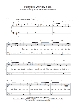 page one of Fairytale Of New York (Easy Piano)