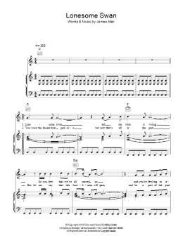 page one of Lonesome Swan (Piano, Vocal & Guitar Chords)