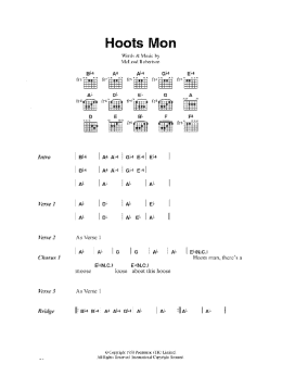 page one of Hoots Mon (Guitar Chords/Lyrics)