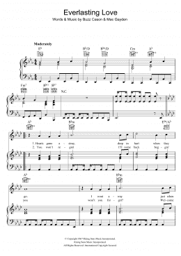 page one of Everlasting Love (Piano, Vocal & Guitar Chords)