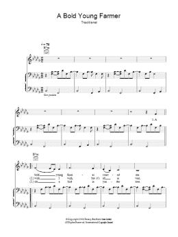 page one of A Bold Young Farmer (Piano, Vocal & Guitar Chords)