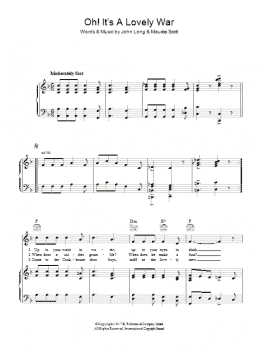 page one of Oh! It's A Lovely War (Piano, Vocal & Guitar Chords)