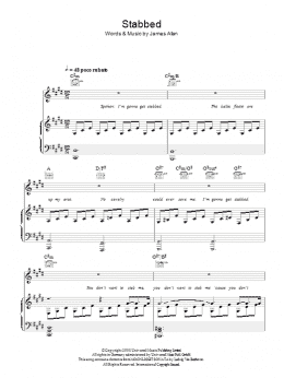 page one of Stabbed (Piano, Vocal & Guitar Chords)