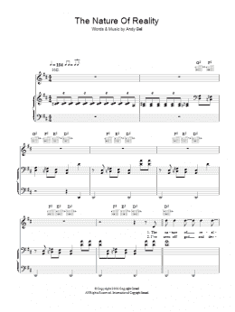 page one of The Nature Of Reality (Piano, Vocal & Guitar Chords)