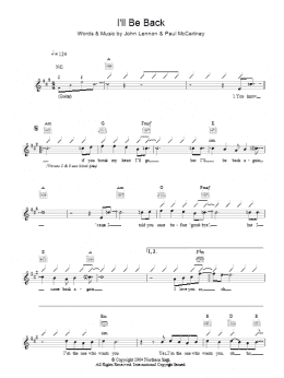 page one of I'll Be Back (Lead Sheet / Fake Book)