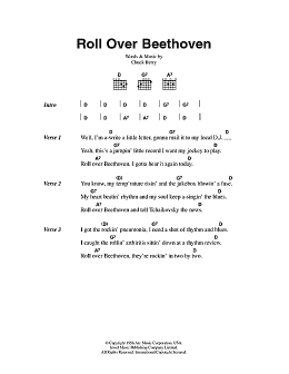 page one of Roll Over Beethoven (Guitar Chords/Lyrics)