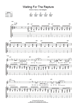 page one of Waiting For The Rapture (Guitar Tab)