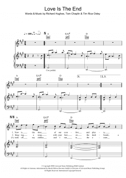 page one of Love Is The End (Piano, Vocal & Guitar Chords)