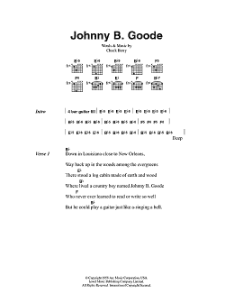 page one of Johnny B. Goode (Guitar Chords/Lyrics)