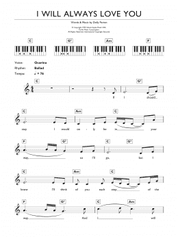 page one of I Will Always Love You (Keyboard (Abridged))