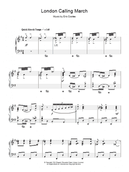page one of London Calling March (Piano Solo)
