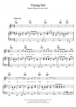 page one of Young Girl (Piano, Vocal & Guitar Chords)