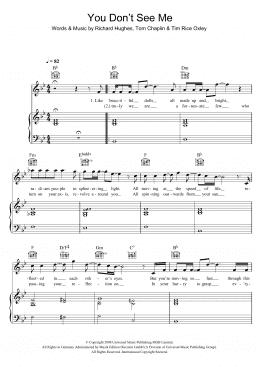 page one of You Don't See Me (Piano, Vocal & Guitar Chords)