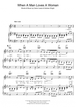 page one of When A Man Loves A Woman (Piano, Vocal & Guitar Chords)