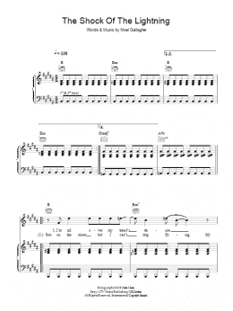 page one of The Shock Of The Lightning (Piano, Vocal & Guitar Chords)