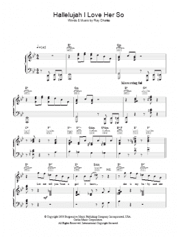 page one of Hallelujah I Love Her So (Piano, Vocal & Guitar Chords)