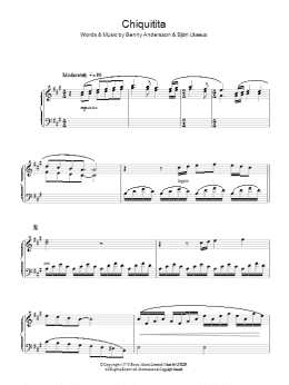 page one of Chiquitita (Piano Solo)