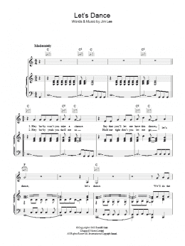 page one of Let's Dance (Piano, Vocal & Guitar Chords)