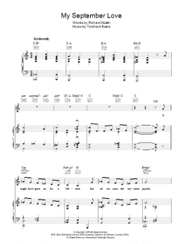 page one of My September Love (Piano, Vocal & Guitar Chords)