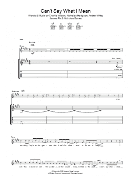 page one of Can't Say What I Mean (Guitar Tab)