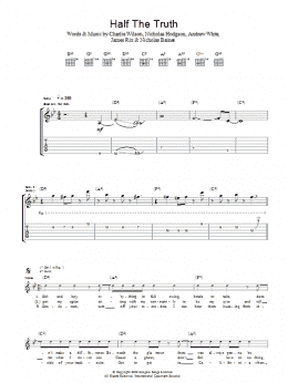page one of Half The Truth (Guitar Tab)
