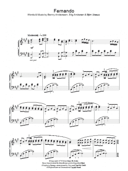 page one of Fernando (Piano Solo)