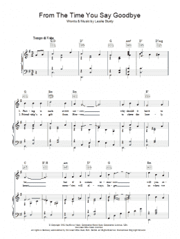 page one of From The Time You Say Goodbye (Piano, Vocal & Guitar Chords)